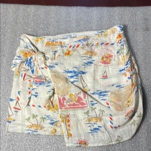 Cotton On New NWT novelty Print vacation postcard Skirt Winnie mock wrap skirt 2